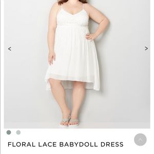 White floral lace dress